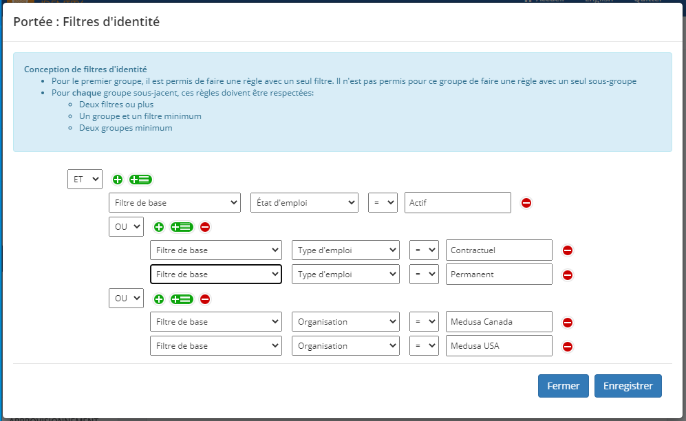 L'éditeur de règles