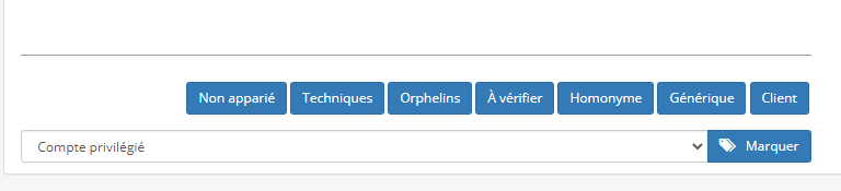 Les étiquettes prédéfinies
