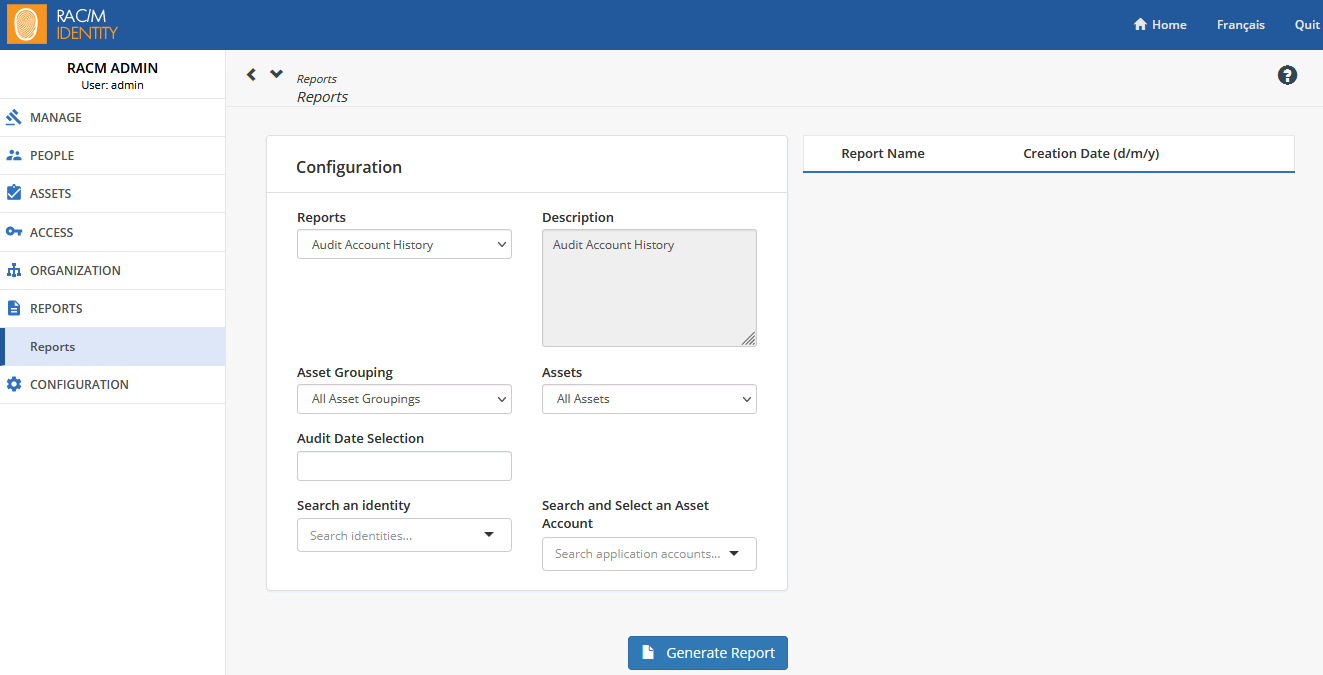 The Reports Details page