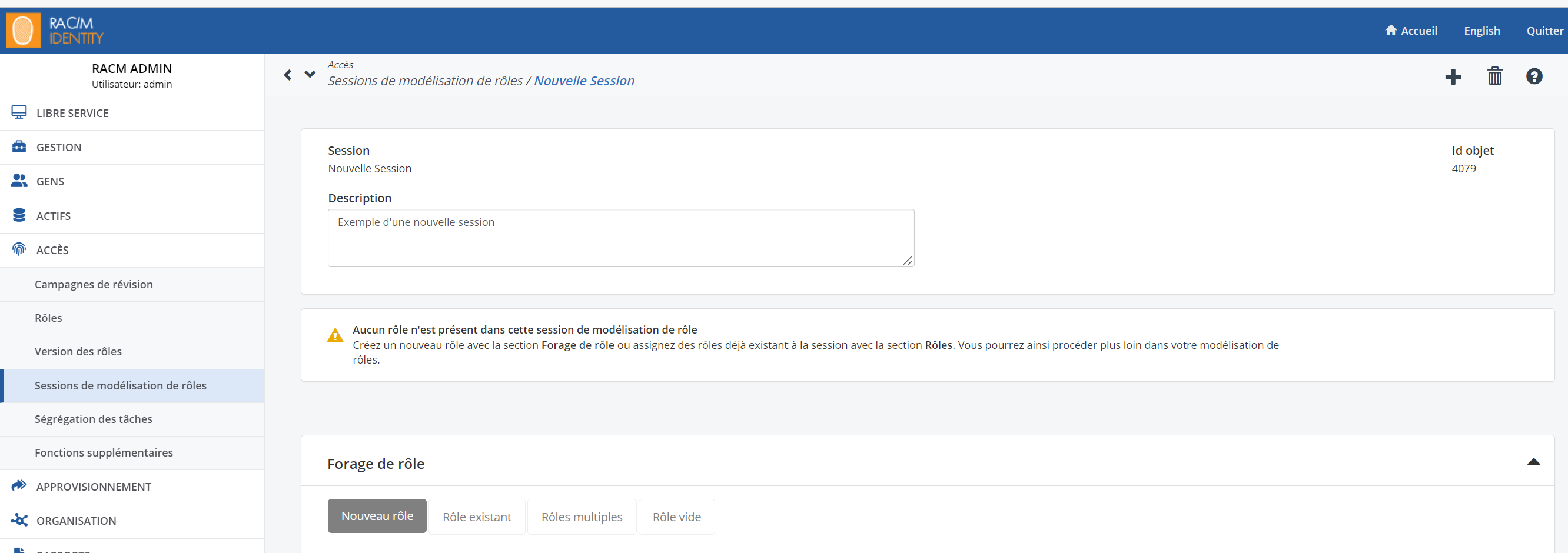 Nouvelle session de modélisation des rôles
