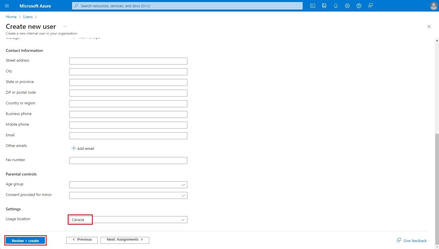 azure-user-info-properties