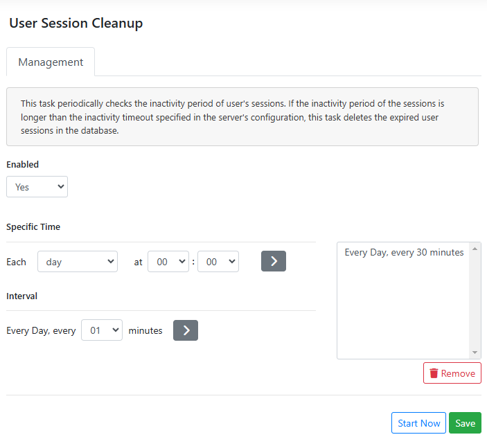 User Session Cleanup Job